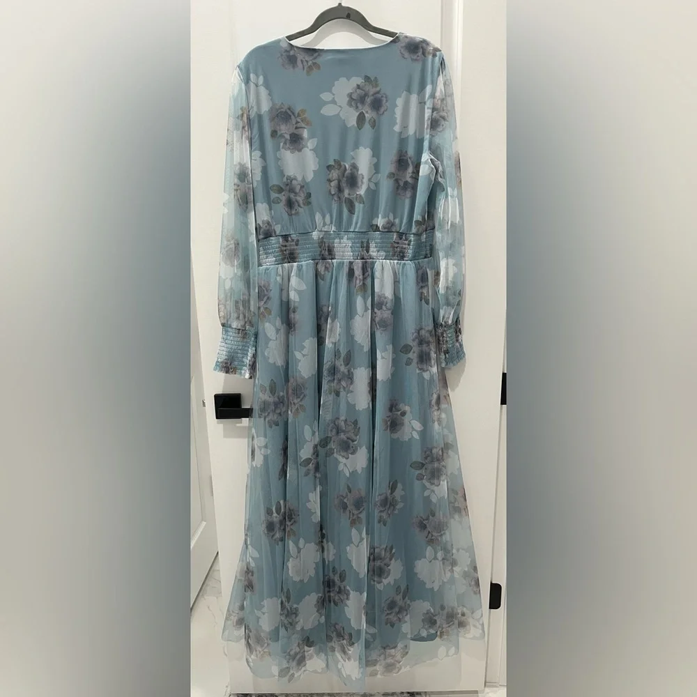 Baltic Born Soft Blue Long Sleeve Dress - Picture 2 of 3